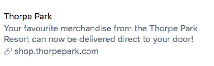 Thorpe Park Shop URL