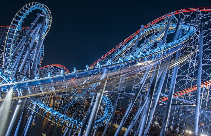 Pleasure Beach Blackpool at Night 