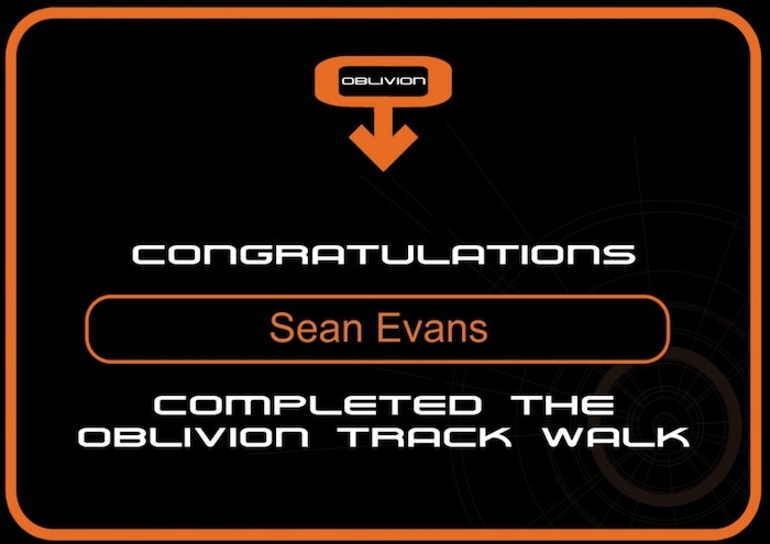 Oblivion Climb Certificate