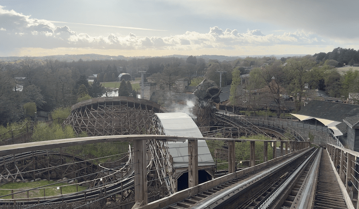 Top of Wicker Man Lift Hill