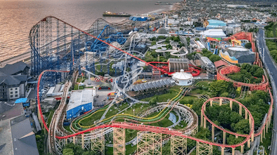 Pleasure Beach Resort Drone Shot