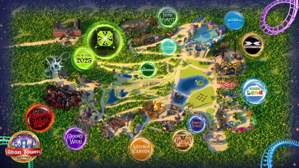 Alton Towers 2025 Map