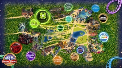 Alton Towers 2025 Park Map