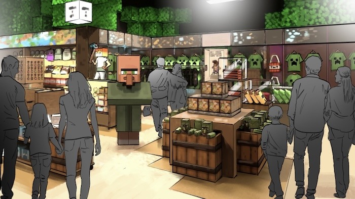 Minecraft theme park shop